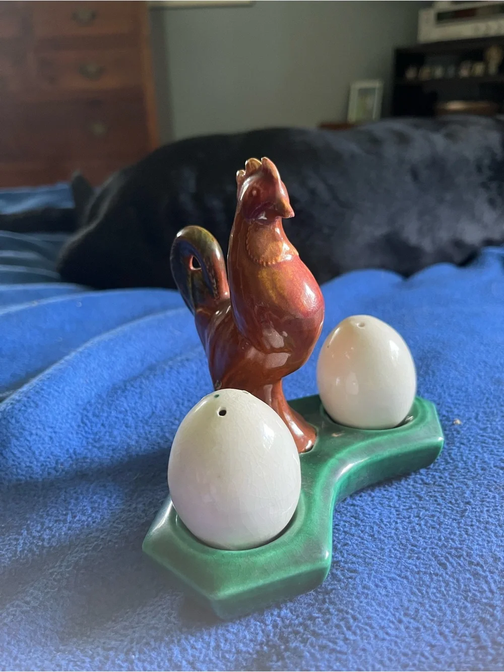 Green CeramicChicken Salt and Pepper Shaker Set